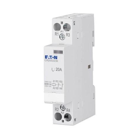 CR2002230 Instalační stykač, tichý, Uc=230V AC/DC, In=20A, 2vyp. kont.