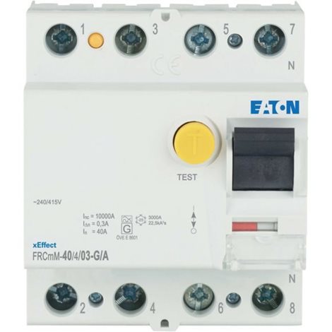 FRCmM-40/4/03-G/A Proudový chránič FRC, typ G/A, 4-pólový, Idn=0,3A, In=40A, Ir=3kA