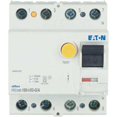 FRCmM-100/4/03-G/A Proudový chránič FRC, typ G/A, 4-pólový, Idn=0,3A, In=100A, Ir=3kA