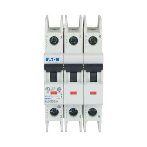 FAZ-C15/3-NA Jistič FAZ (norma UL), char C, 3-pólový, In=15A, Icu=15kA (IEC 60947-2)