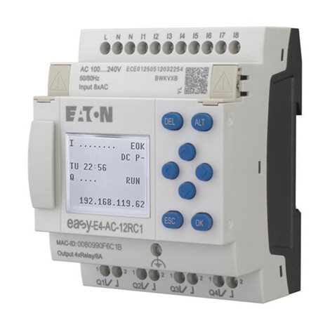 EASY-E4-AC-12RC1 Řídicí relé easyE4 s displejem, 100-240V AC/DC, 8 vstupů, 4 réleové výstu