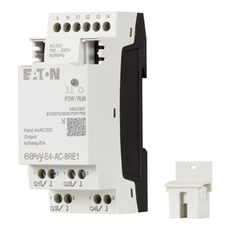 EASY-E4-AC-8RE1 Rozšiřující modul pro easyE4, 100-240V AC/DC, 4 vstupy, 4 reléové výstupy