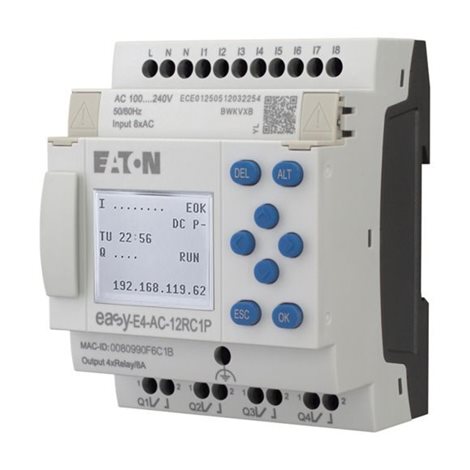 EASY-E4-AC-12RC1P Řídicí relé easyE4 s displejem, 100-240V AC/DC, 8 vstupů, 4 réleové výst