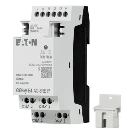 EASY-E4-AC-8RE1P Rozšiřující modul pro easyE4, 100-240V AC/DC, 4 vstupy, 4 reléové výstupy