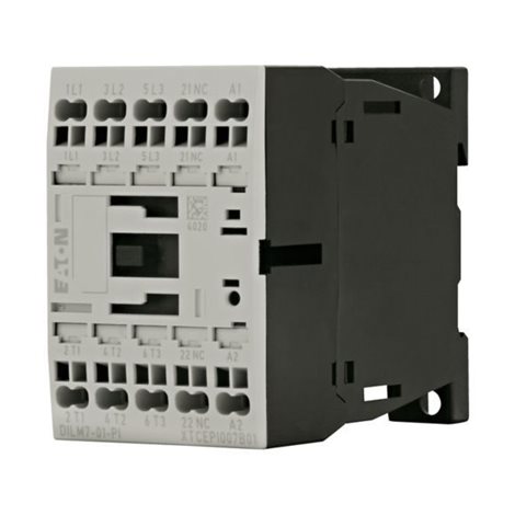 DILM7-01(24VDC)-PI Výkonový stykač 7A/3kW AC-3, 22A AC-1, 3pól+1V, Push-In svorky, Uc=24V DC