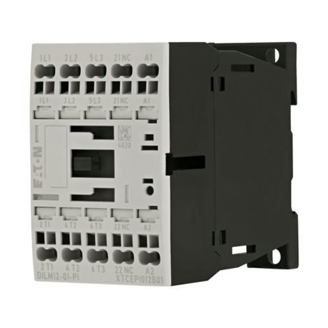 DILM12-01(24VDC)-PI Výkonový stykač 12A/5,5kW AC-3, 22A AC-1, 3pól+1V, Push-In svorky