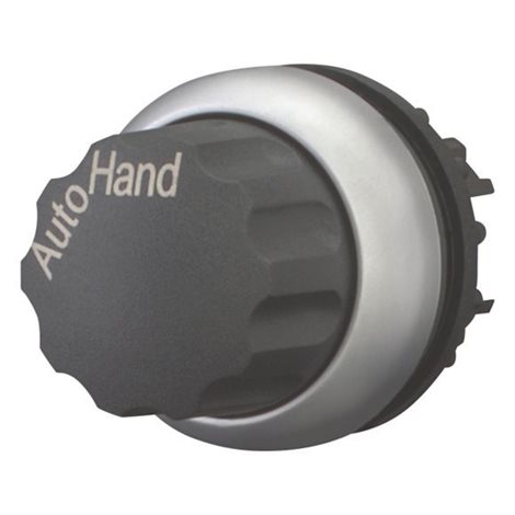 M22-WR-X91 Ovládací hlavice přepínače, otočná hlavice, s aretací, kroužek titan, Hand-Auto