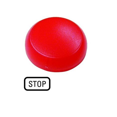 M22-XL-R-GB0 Čočky pro signálky, plochá, STOP, červená
