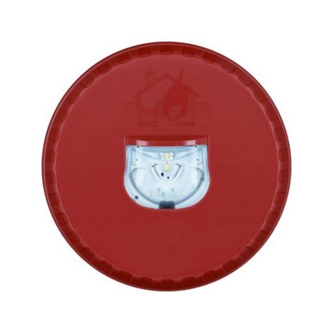 SOL-LX-W/WF/R1/D Maják Solista LX, 9-60V DC, montáž na stěnu, hluboká základna, červený kryt, bílý m