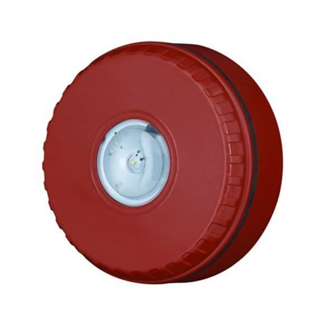 SOL-LX-C/WF/R1/S Maják Solista LX, 9-60V DC, montáž na strop, mělká základna, červený kryt