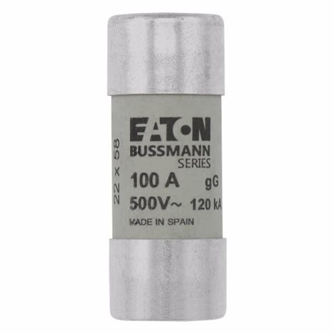 C22G100S Válcová pojistka GG 500V AC 100A C22 (22,2x58mm) vybavovač