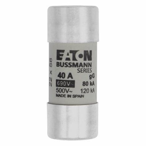 C22G40 Válcová pojistka GG 690V AC 40A C22(22,2x58mm)