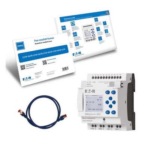 EASY-BOX-E4-UC1 Řídicí relé EasyE4 sada 12/24V DC, 24V AC (Startovací balíček: EasyE4 + ka 2