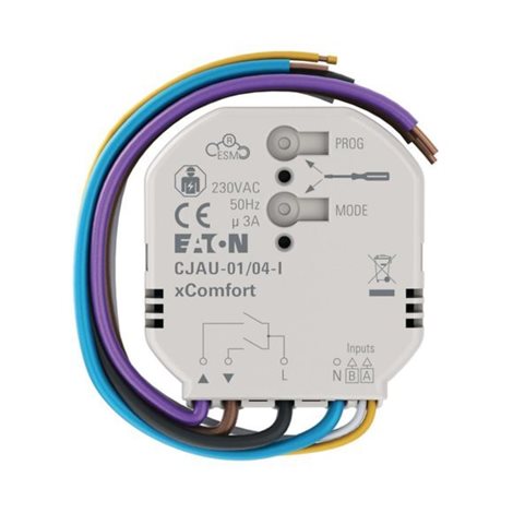 CJAU-01/04-I RF Roletový aktor 230V/3A s 2x binárními vstupy, NOVÝ