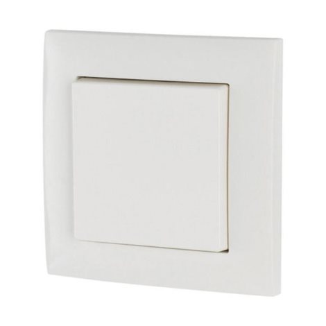 CPAD-00/233 RF Multifunkční tlačítko 2-bodové 55x55mm kompl., lesklá bílá, 3V baterie, měření teplot