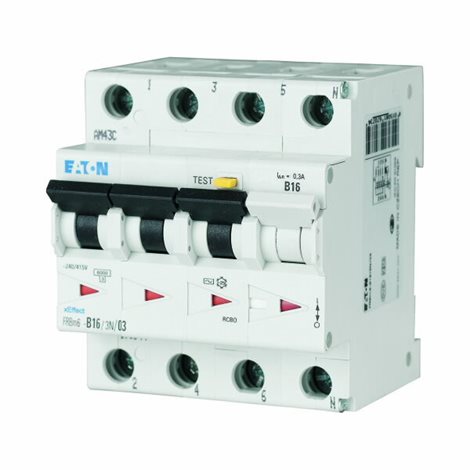 FRBm6-C10/3N/003-A Chránič s nadproud. ochranou FRB, typ A, char C, 3+N-pólový, In=10A, Id