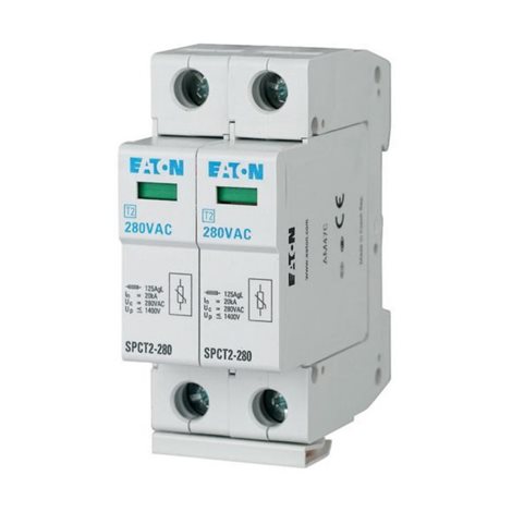 SPCT2-385/2 Svodič přepětí třídy T2 (II, C), modulový, 2pól, Un=385V