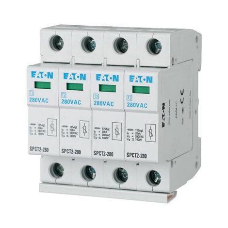 SPCT2-385/4 Svodič přepětí třídy T2 (II, C), modulový, 4pól, Un=385V