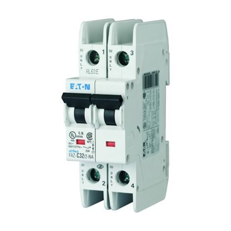 FAZ-B10/2-NA Jistič FAZ (norma UL), char B, 2-pólový, In=10A, Icu=15kA (IEC 60947-2)