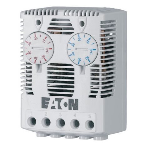 TH-TWIN Termostat pro regulaci teploty v rozváděči 0…+60°C, 1 vyp. a 1 zap. kontakt