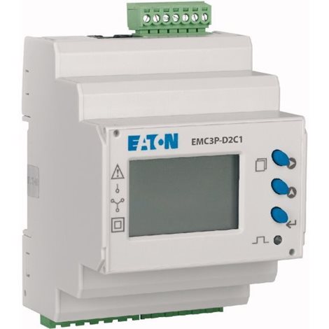 EMC3P-D2C1 Elektroměr multifunkční na DIN lištu, cejchovaný MID, 3-fáz, polopřímý x/5A měřící trafo,