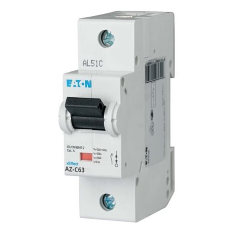 AZ-C63 Jistič AZ, char C, 1-pólový, In=63A, Icu=25kA (ČSN EN 60947-2)