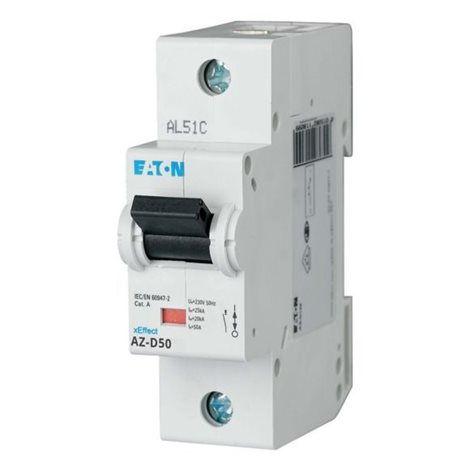 AZ-D50 Jistič AZ, char D, 1-pólový, In=50A, Icu=25kA (ČSN EN 60947-2)