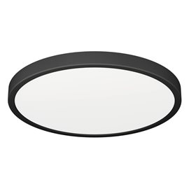 901326 FUEVA 6 LED stropní svítidlo 14,2W, 2000lm, CCT 2700/4000/6500K, IP44, černá, Ø 278x 25mm