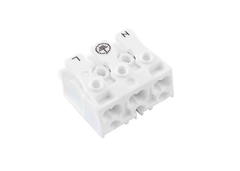 Svorkovnice SLK 3/3 E-PIEC (N-E-L) pro svítidla, bezšroubová, PC, bílá /88167522 1
