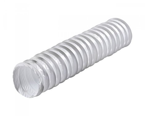 1002024 Flexipotrubí VENTS 660-3m/127mm PVC, vzduchotechnické PVC folie s ocelovým drátem.