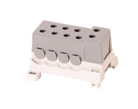 Blok pro rozdělení fází PVBS 250-7, 1pól., AL/CU, 250A, 690V, šedý, na DIN/panel