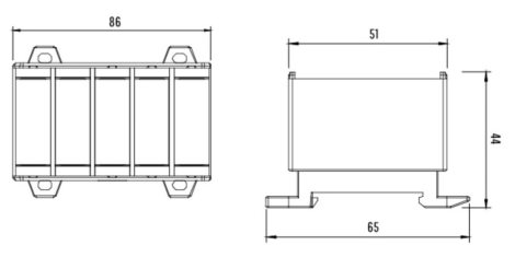 Svorka univerzální UK 50/3x1A+N/PE,160A, 5pól., AL/CU, krytá, 3xŠ/M/Z, na DIN/panel