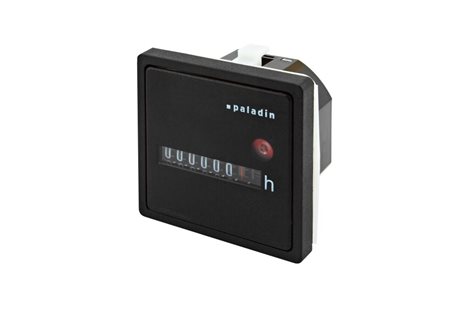 Počítadlo provoz. hodin PALADIN BG 40.27, 12-48V DC, černé, do PANELU, s rám., 55x55mm