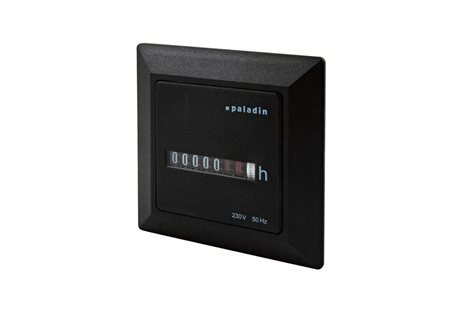 Počítadlo provoz. hodin PALADIN BW 40.38, 230V, 50Hz, černé, do PANELU, s rám., 72x72mm