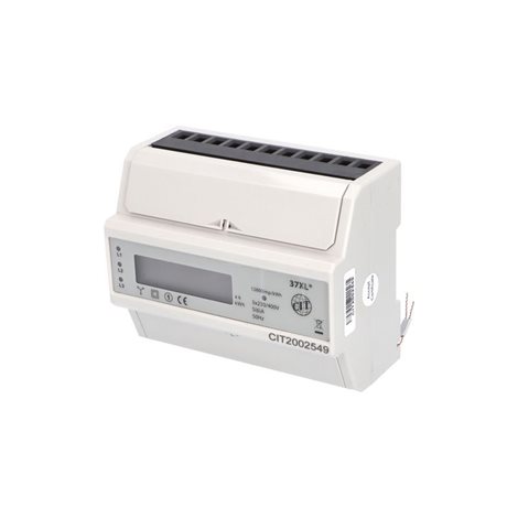 Elektroměr EDIN 37XL, X/5, 7mod., LCD, 3-fáz., 1-tar., podružný, nepřímé měř.