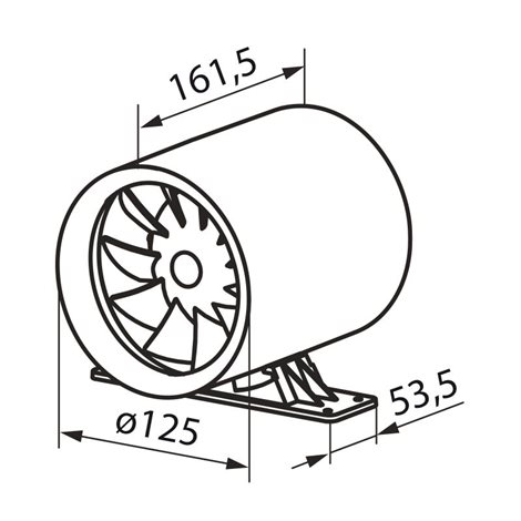 Ventilátor VENTS 125 QUIETLINE-k do potrubí, tichý, úsporný 3