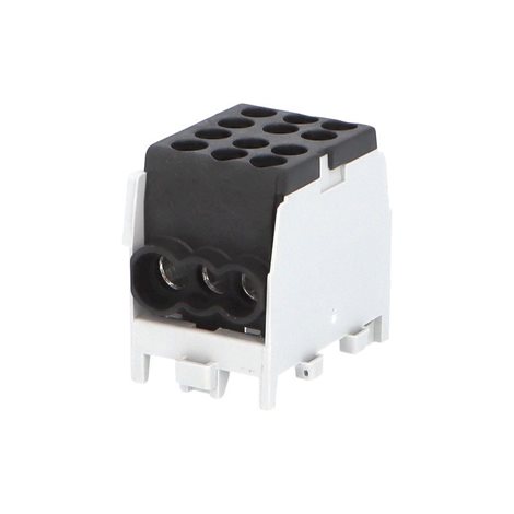 HLAK 25 1/4 M2 Svorkovnice rozbočovací, 100A, 1pól., AL/CU, IP20, černá, na DIN /2080172