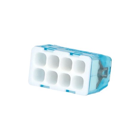 Svorka krabicová miniaturní PC218S bezšroubová 8x 0,2-2,5 mm2, transparentní/černá 1
