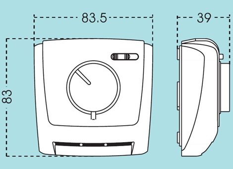 Termostat ORBIS CLIMA MLW, bytový, analogový, 10A (1,5A), 250V AC 1