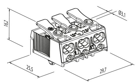 Svorkovnice SLK 3/3 E-PIEC (N-E-L) pro svítidla, bezšroubová, PC, bílá /88167522 3