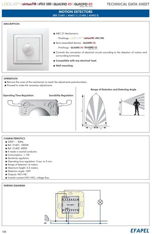 21401 Detektory pohybu na 1000W 2