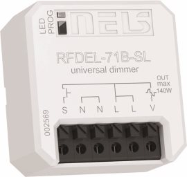 RFDEL-71B-SL Univerzální stmívač, 1-kanálový, náhrada RFDEL-71B