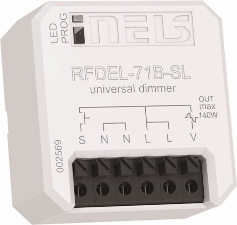 RFDEL-71B-SL Univerzální stmívač, 1-kanálový, náhrada RFDEL-71B