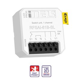 RFSAI-61B-SL Spínací RF aktor 1 -kanálový bezšr. svorky multi-funkční vstup pro ext. tl