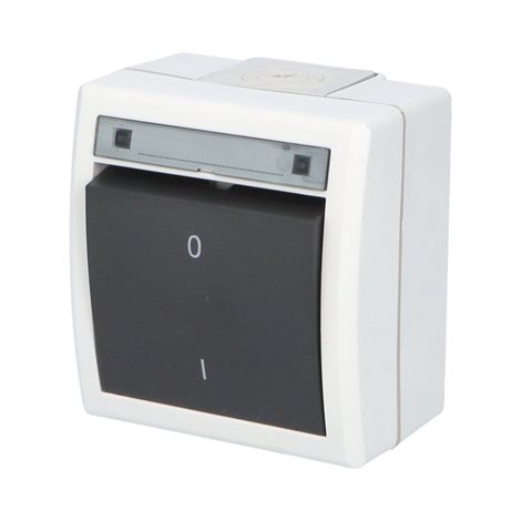 ATLAS 2K IP55 Spínač dvoupólový č.2, šedý