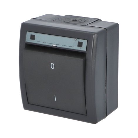 ATLAS 2K IP55 Spínač dvoupólový č.2, antracitový