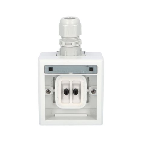 ATLAS 2K IP65 Spínač žaluziový č.1/0+1/0 s vývodkou M20, na povrch, šedý 3