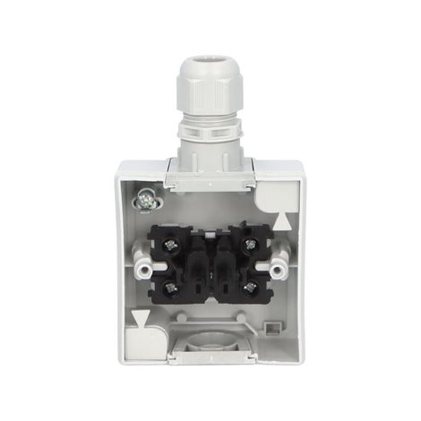 ATLAS 2K IP65 Spínač dvoupólový č.2 s vývodkou M20, na povrch, šedý 2