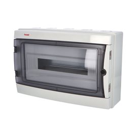 Rozvodnice Acqua 3918-TTB IP65, 18mod., na omítku, průhl. dveře, 286x431x141mm