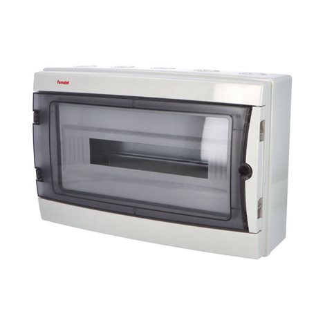 Rozvodnice Acqua 3918-TTB IP65, 18mod., na omítku, průhl. dveře, 286x431x141mm